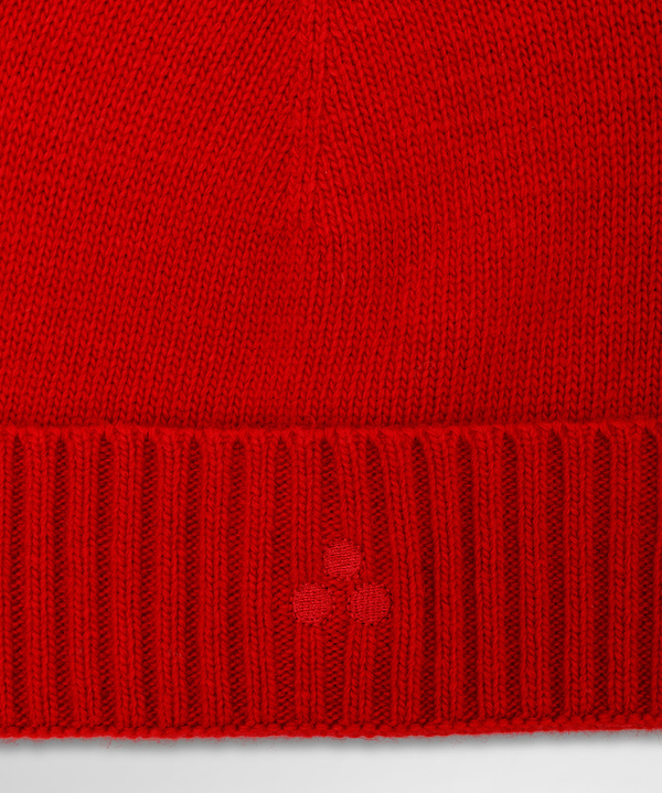 Wool blend tricot hat with embroidered logo - Peuterey