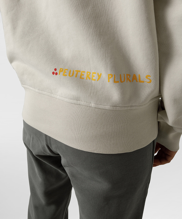 Sweatshirt with lettering print on the front and GOTS certified - Peuterey