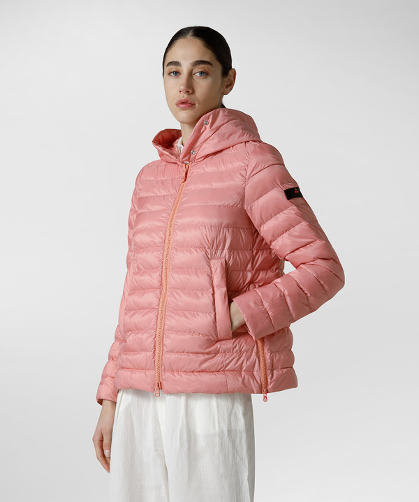 Regular fit eco-friendly down jacket with wide collar and hood - Peuterey