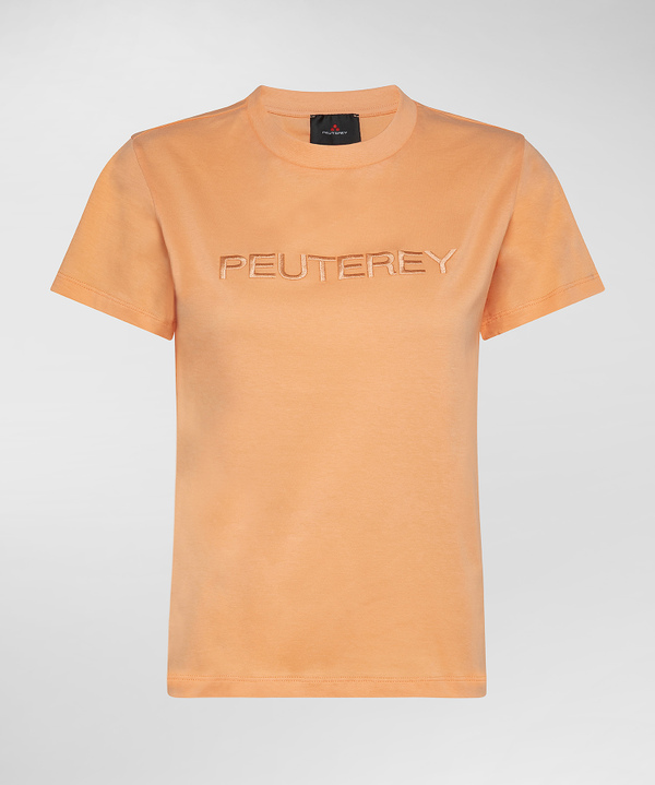Cotton jersey t-shirt with lettering logo - Peuterey