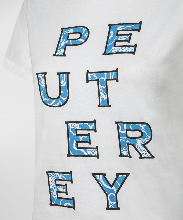 T-Shirt aus Baumwolljersey mit Schriftzug-Druck - Peuterey