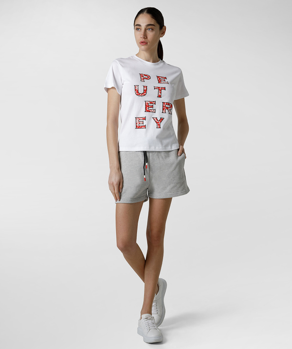 Cotton jersey t-shirt with lettering print - Peuterey