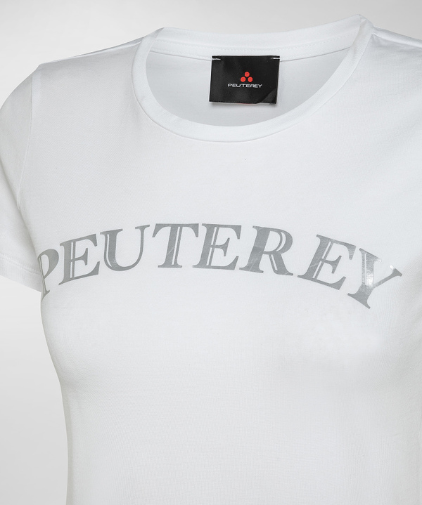 T-shirt con stampa logo dall’effetto metallico - Peuterey