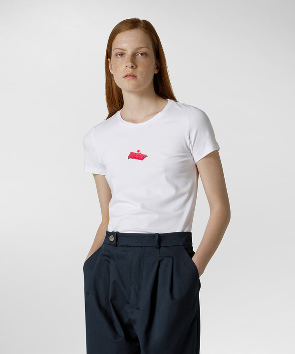 T-Shirt mit Fluo-Logo - Peuterey