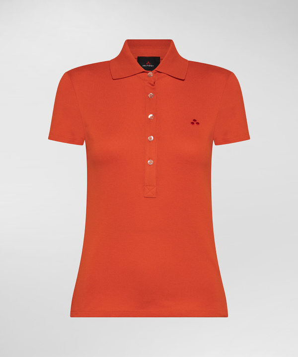 Soft pique polo with embroidered logo - Peuterey