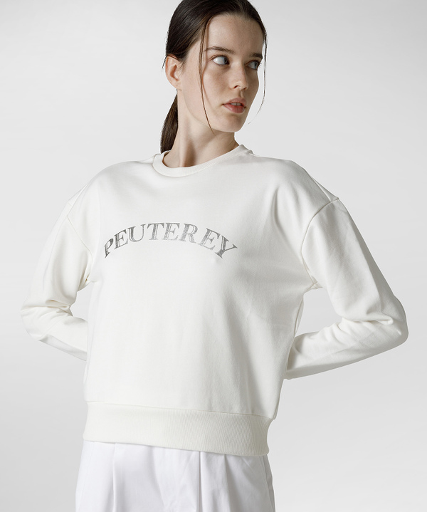 Sweatshirt mit Metallic-Effekt-Druck - Peuterey