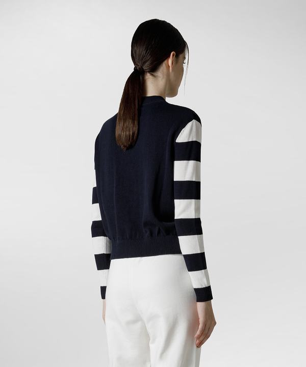 Sweater with striped sleeves - Peuterey