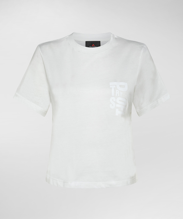T-Shirt aus Baumwolljersey mit Druck - Peuterey