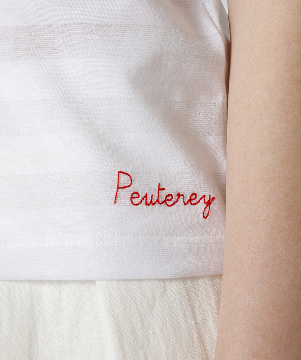 Jersey-T-Shirt mit Lurex-Streifen - Peuterey