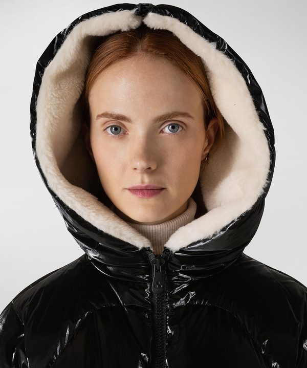 Long down jacket with aviator-type hood - Peuterey