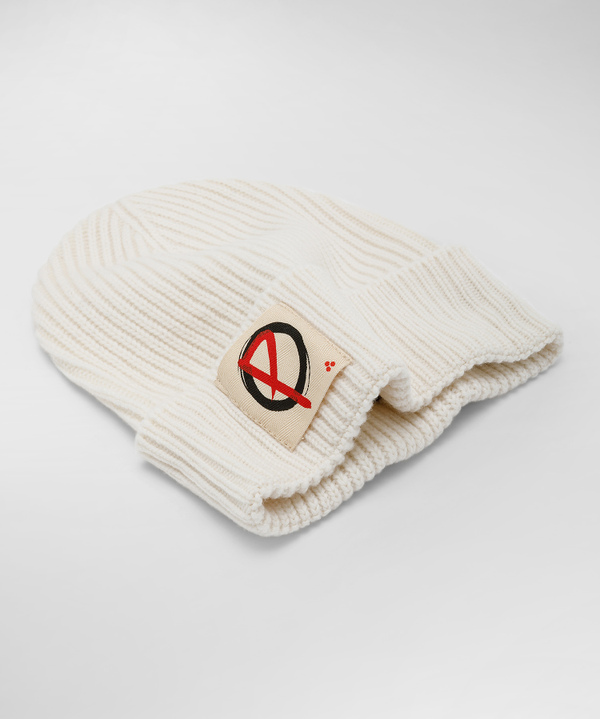 Cashmere blend knitted hat with Peuterey Plurals logo - Peuterey