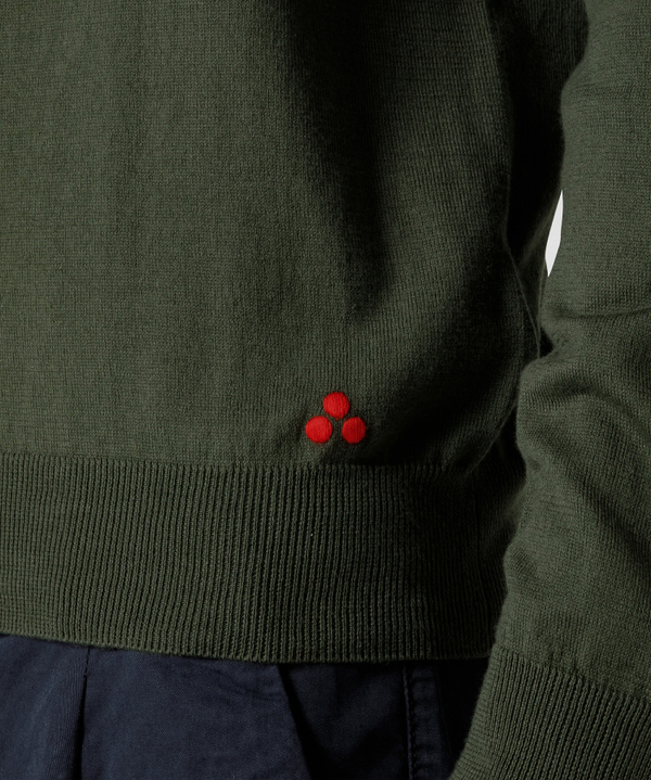 Trikot-Pullover mit kleinem gesticktem Logo - Peuterey