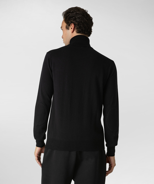 Pullover mit hohem Kragen aus Trikot aus Baumwoll/Wollmischung - Peuterey