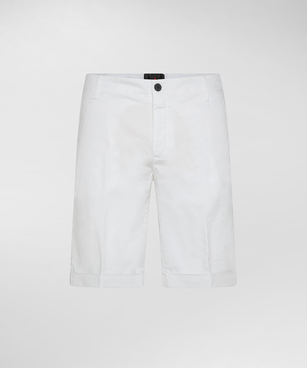 Stretch gabardine slim-fit Bermuda shorts - Peuterey