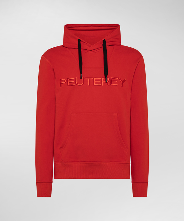 Hooded sweatshirt with front lettering - Peuterey