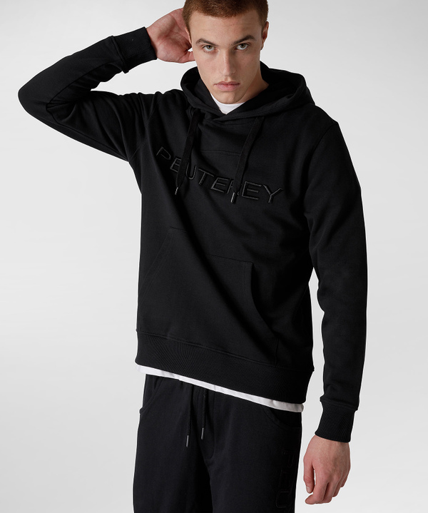 Sweatshirt with hood and lettering on its front - Peuterey