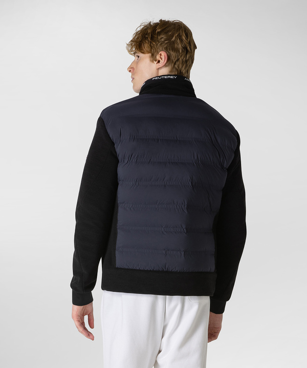 Dual-material stretch down proof bomber jacket - Peuterey