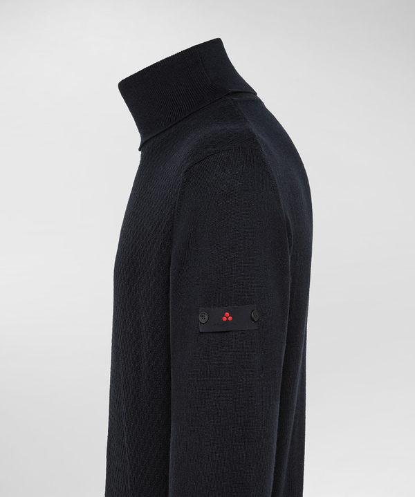 Maglia in tricot misto cotone lana con tintura acidata - Peuterey