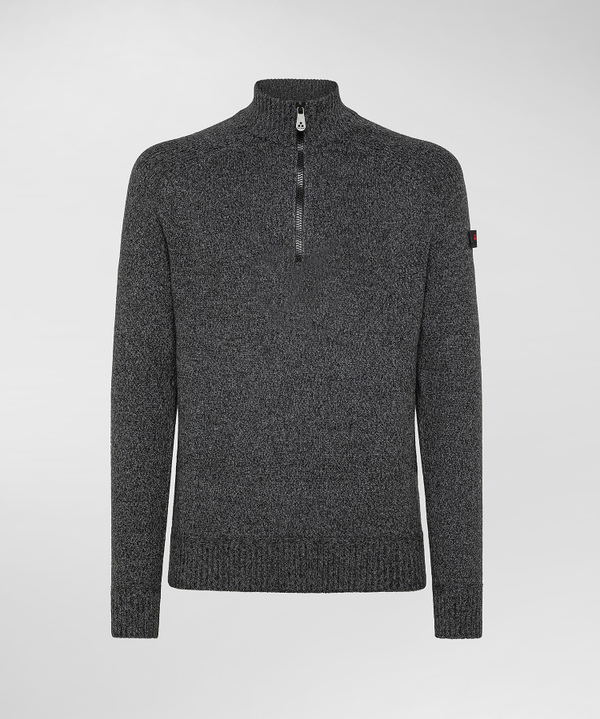 Turtleneck sweater in mouliné wool blend tricot - Peuterey
