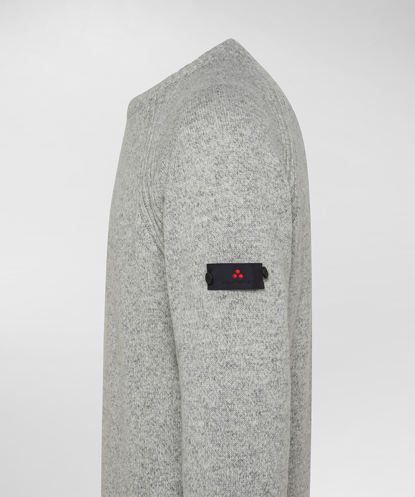 Pullover mit Rundhalsausschnitt aus Wolle/Mouliné-Gemisch - Peuterey