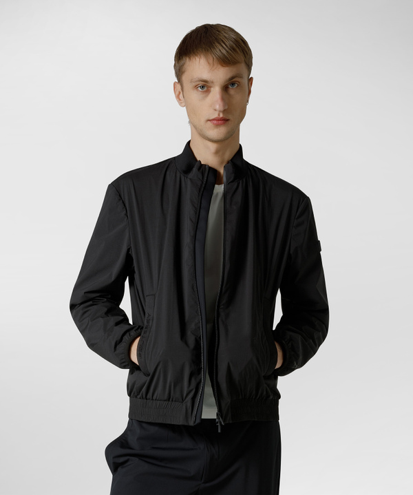 Stretch nylon bomber jacket with black graphic details - Peuterey