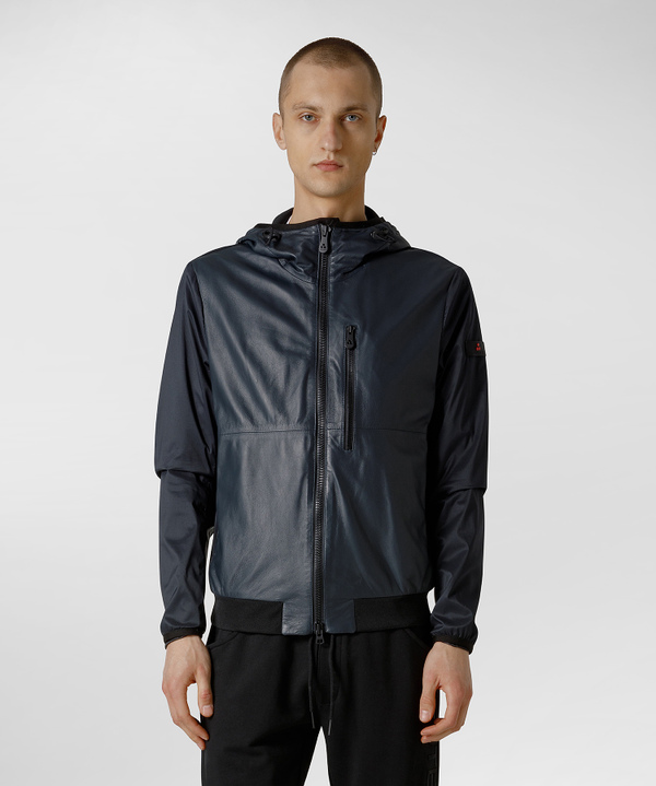 Smooth, dual material bomber jacket - Peuterey