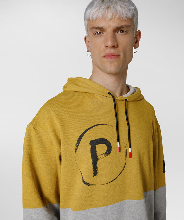 Colorblock-Sweatshirt mit GOTS-zertifizierten Garnen - Peuterey