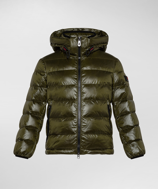 glossy down jacket