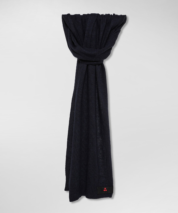 Sciarpa in tricot misto lana con fascetta portalogo - Peuterey
