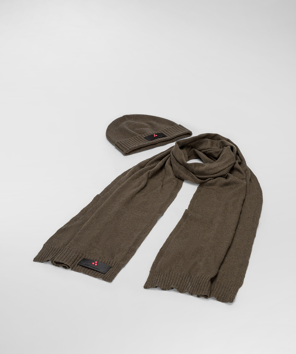 Cashmere blend scarf and hat set - Peuterey
