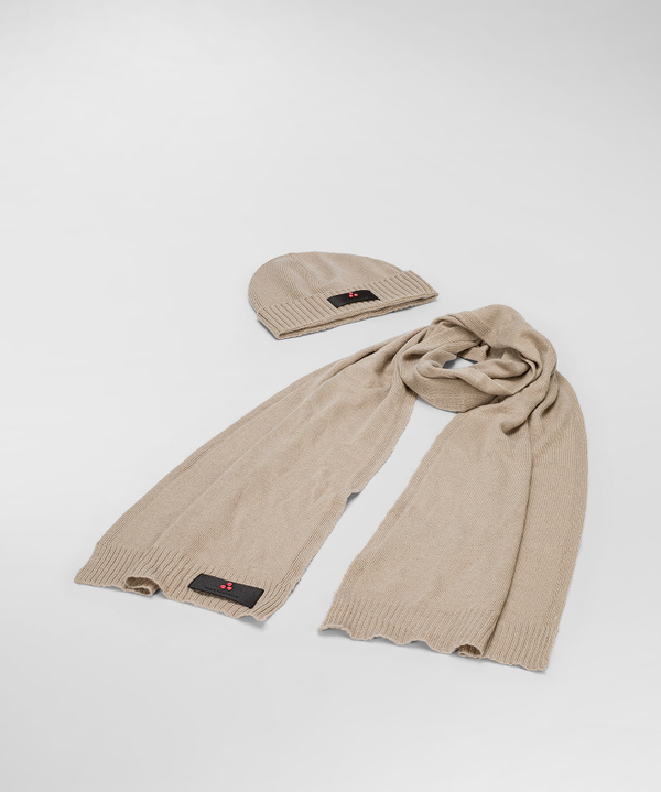 Cashmere blend scarf and hat set - Peuterey