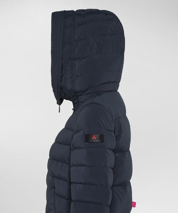 Long down jacket with fur in color tone - Peuterey
