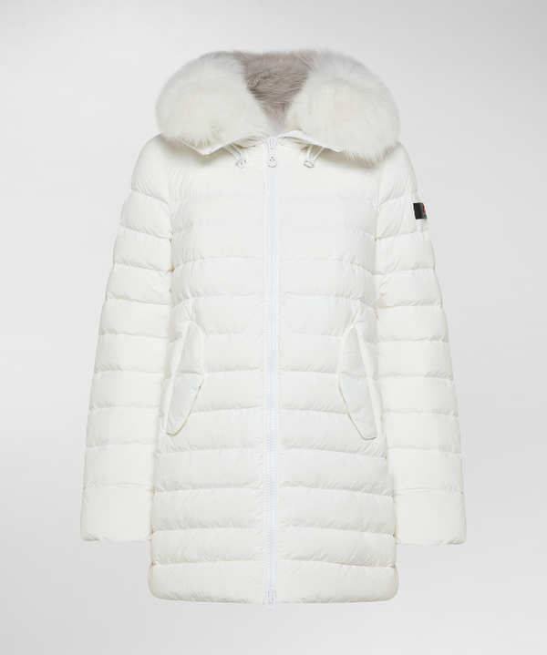 Long down jacket with matching colour fur - Peuterey