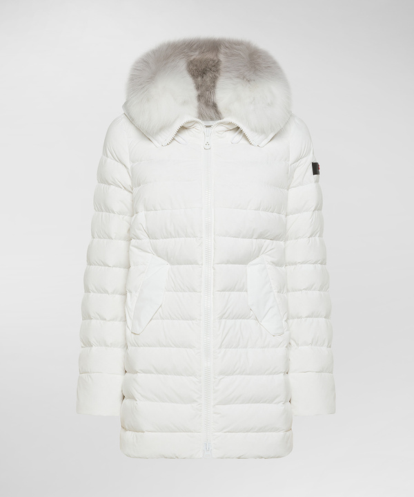 Long down jacket with matching colour fur - Peuterey