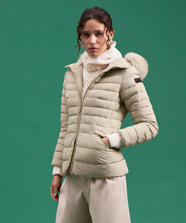 Slim-Daumenjacke mit Pelz - Peuterey