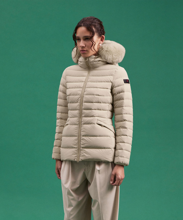 Slim-Daumenjacke mit Pelz - Peuterey