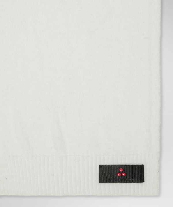 Schal aus Wollmisch-Trikot mit Logoband - Peuterey
