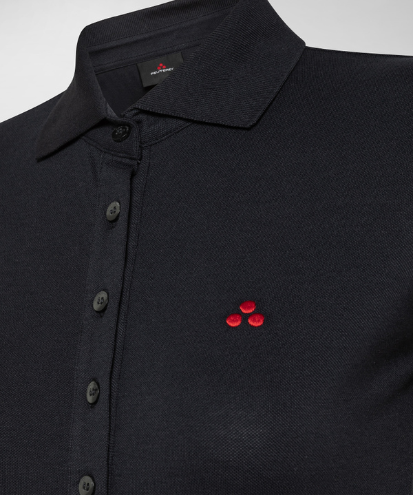 Polo in piquet morbida con logo ricamato - Peuterey