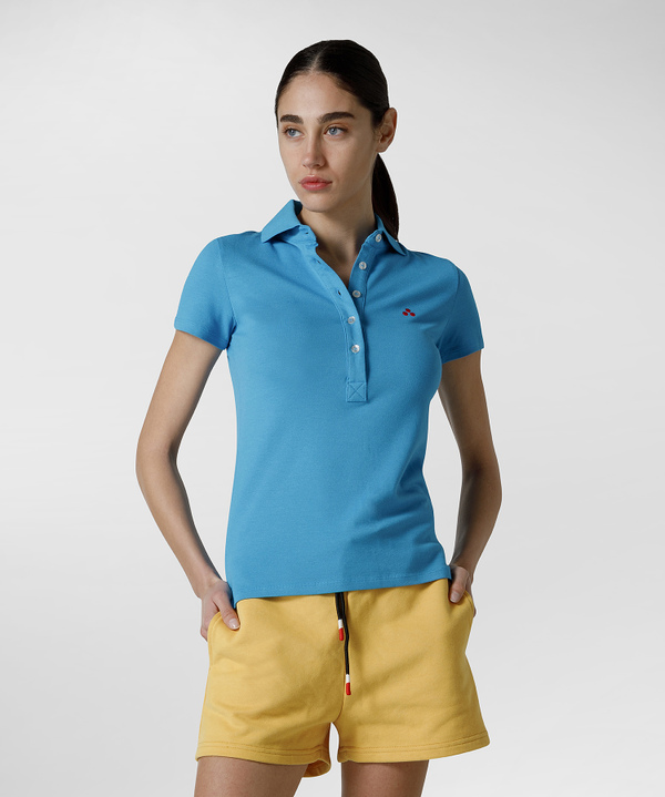 Soft pique polo with embroidered logo - Peuterey
