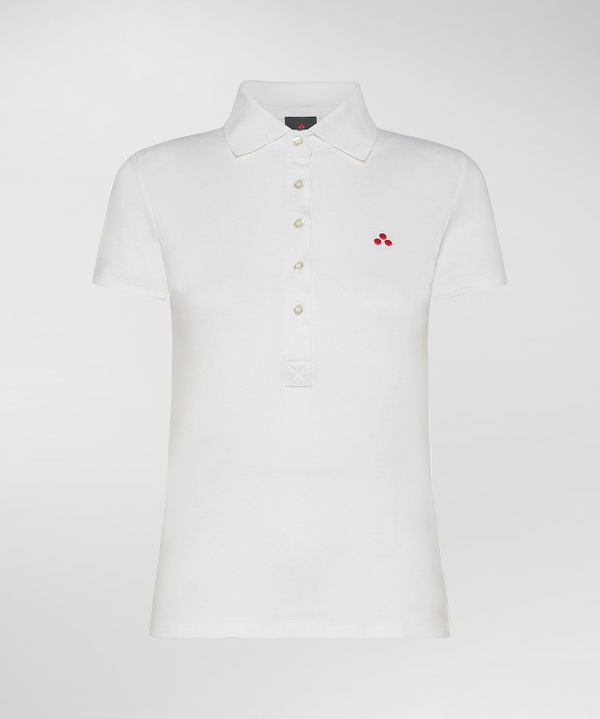 Weiches Piqué-Poloshirt mit gesticktem Logo - Peuterey