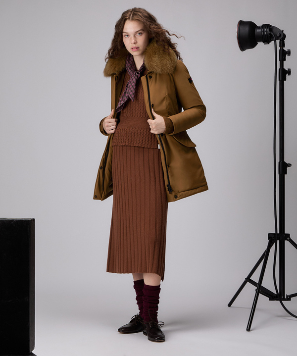 Slim-Jacke mit Pelz - Peuterey
