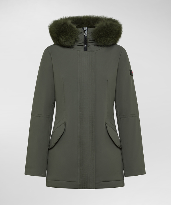 Giacca slim con pelliccia in tono colore - Peuterey