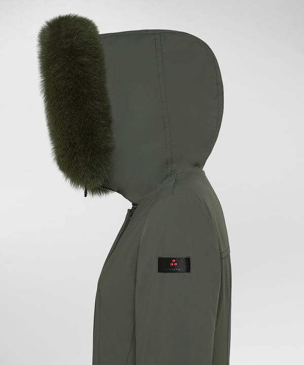 Giacca slim con pelliccia in tono colore - Peuterey