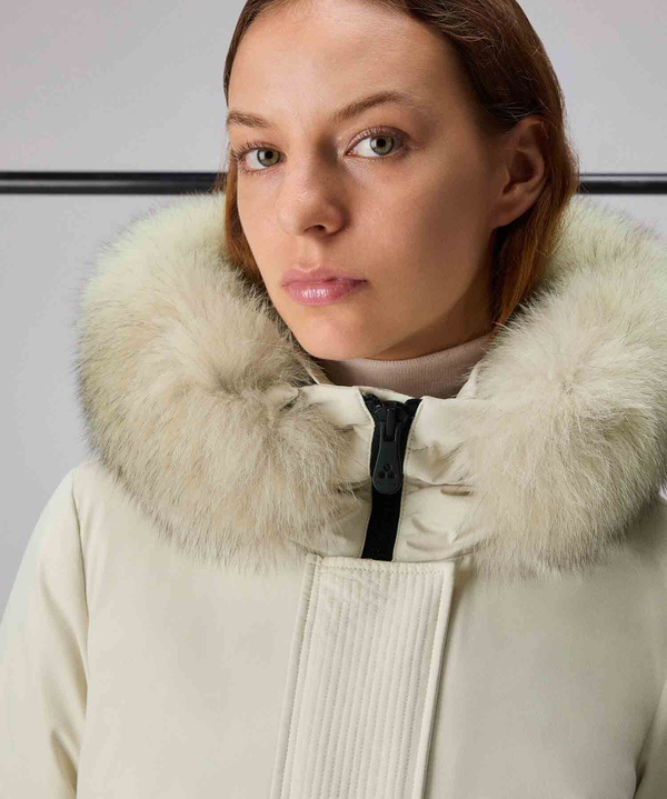 Slim fit jacket with matching colour fur - Peuterey