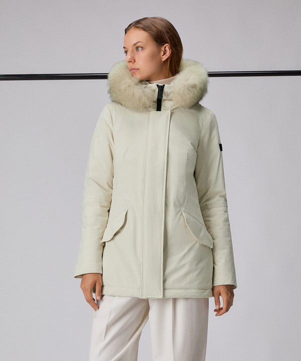 Slim fit jacket with matching colour fur - Peuterey