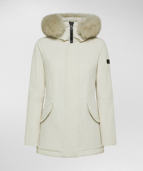 Giacca slim con pelliccia in tono colore - Peuterey