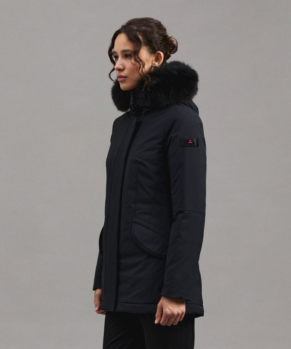 Slim fit jacket with matching colour fur - Peuterey