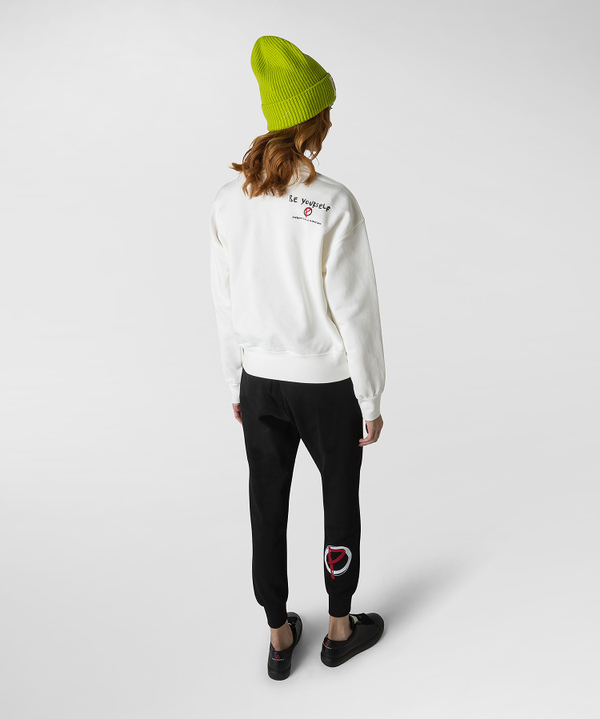 Pullover mit Rundhalsausschnitt und Logo-Print, aus Garnen mit GOTS-Zertifikat - Peuterey