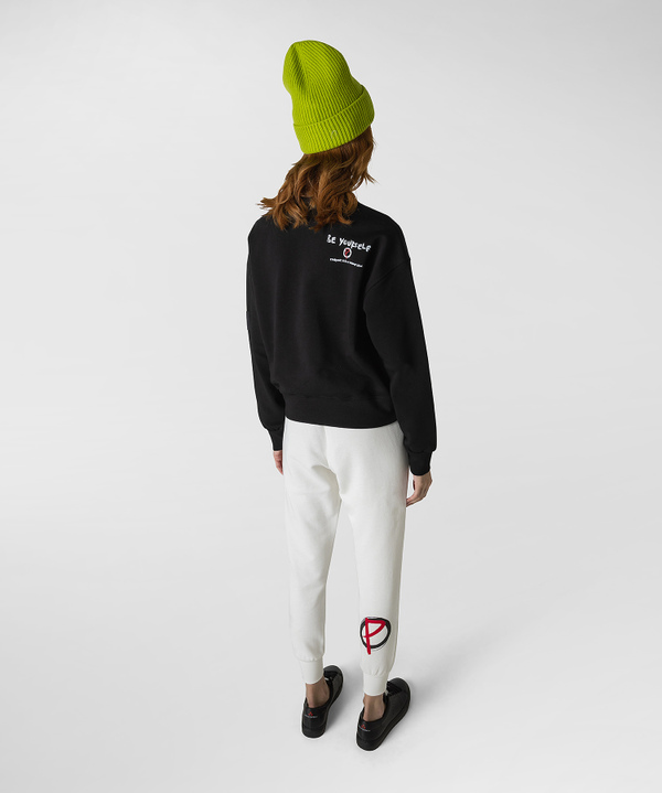 Pullover mit Rundhalsausschnitt und Logo-Print, aus Garnen mit GOTS-Zertifikat - Peuterey