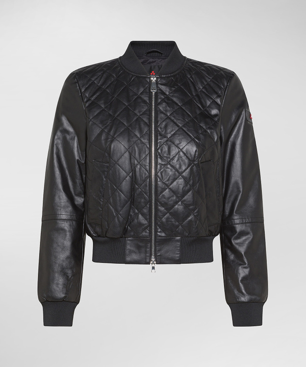 Short soft leather bomber jacket - Peuterey